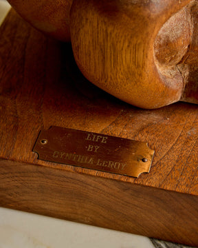 "Life" Wooden Sculpture by Cynthia Leroy