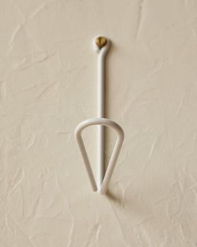 Wendel Wire Hook - White