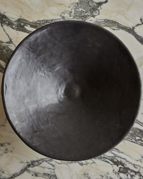 Ceramic Pedestal Bowl - Coal