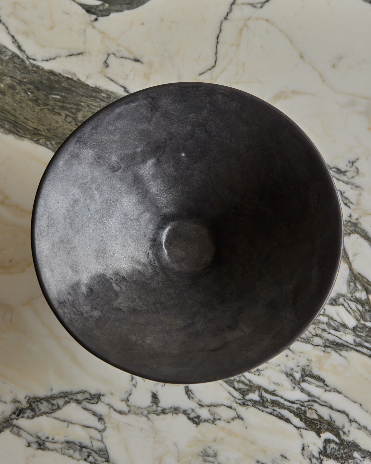 Ceramic Pedestal Bowl - Coal