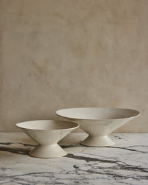 Ceramic Pedestal Bowl - Salt