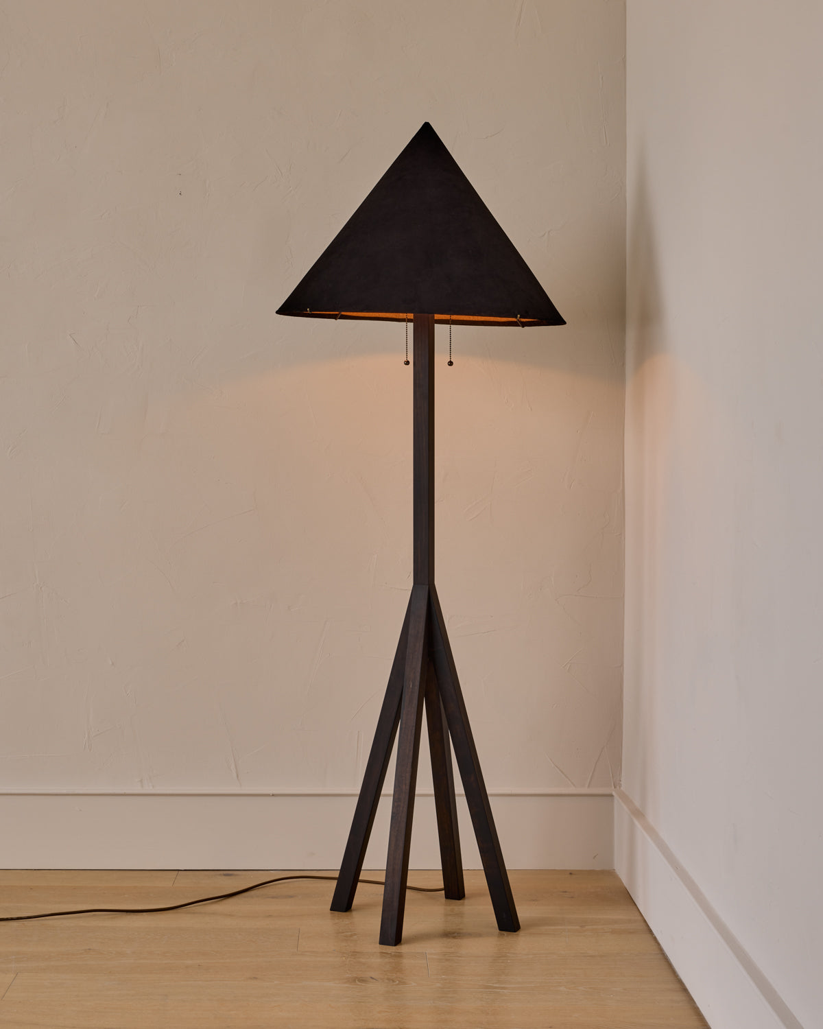 Anouck Floor Lamp - Dark Wash Maple