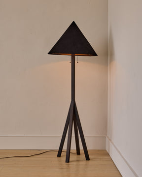 Anouck Floor Lamp - Dark Wash Maple