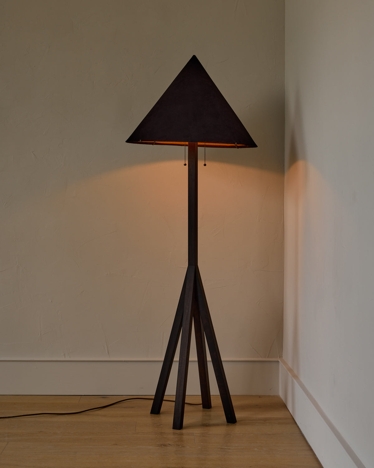 Anouck Floor Lamp - Dark Wash Maple