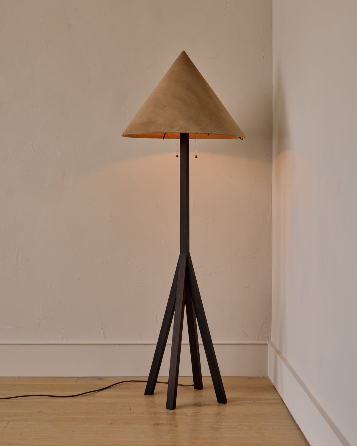 Anouck Floor Lamp - Dark Wash Maple