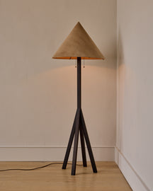 Anouck Floor Lamp - Dark Wash Maple
