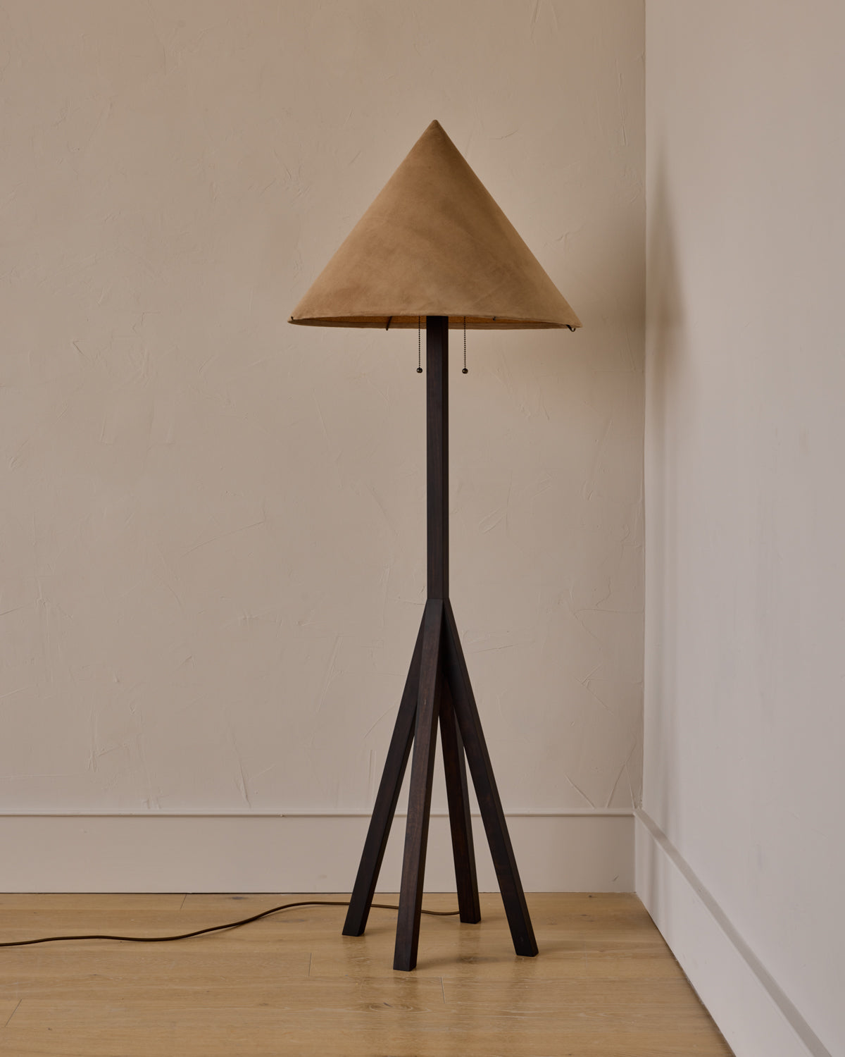 Anouck Floor Lamp - Dark Wash Maple