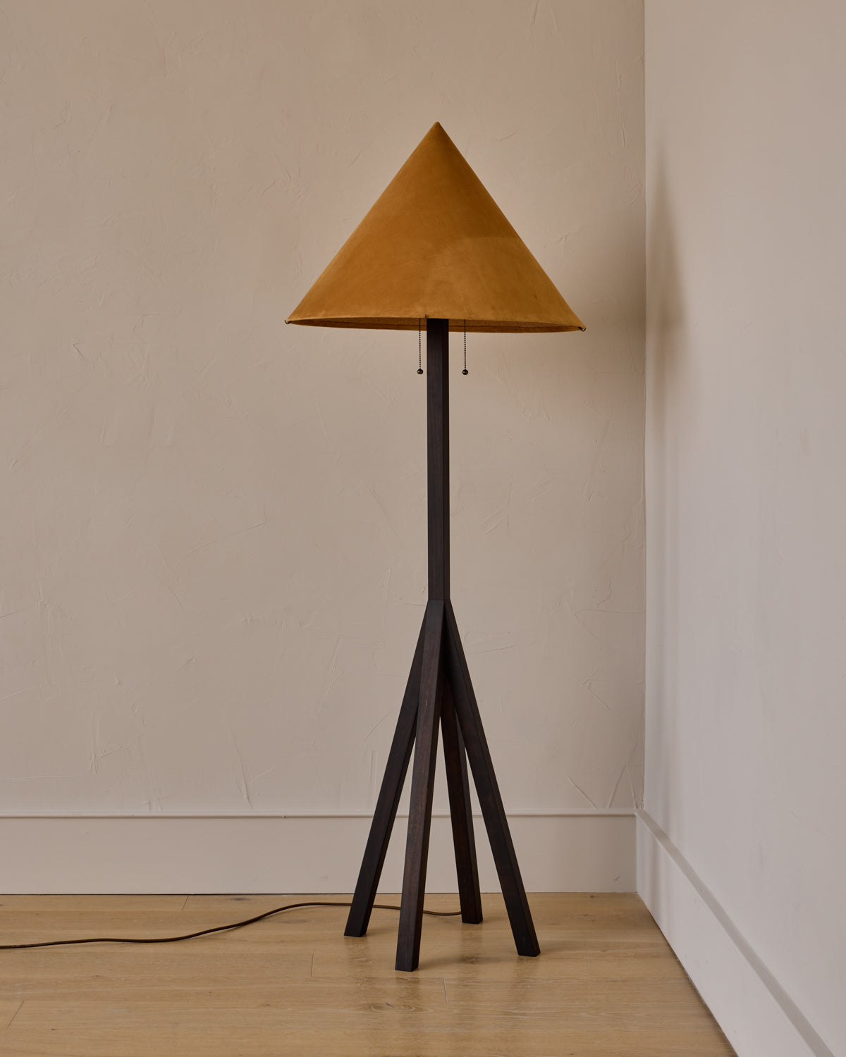 Anouck Floor Lamp - Dark Wash Maple