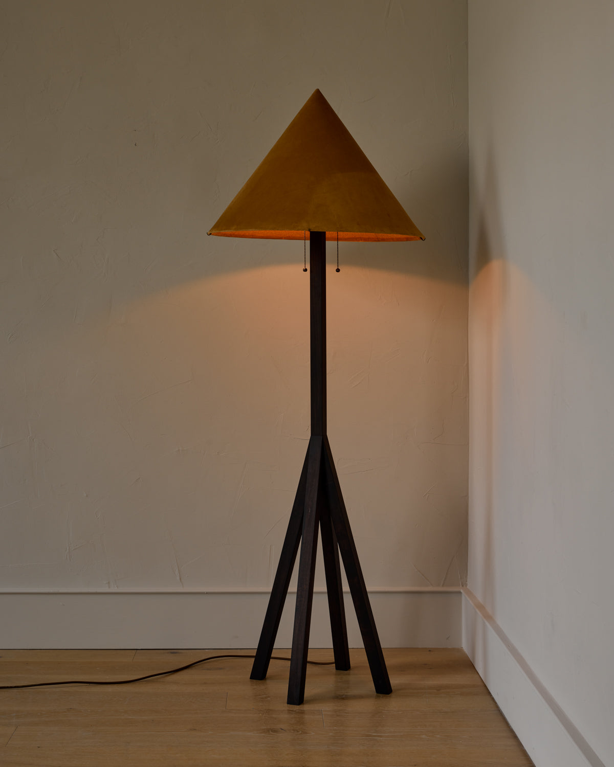 Anouck Floor Lamp - Dark Wash Maple
