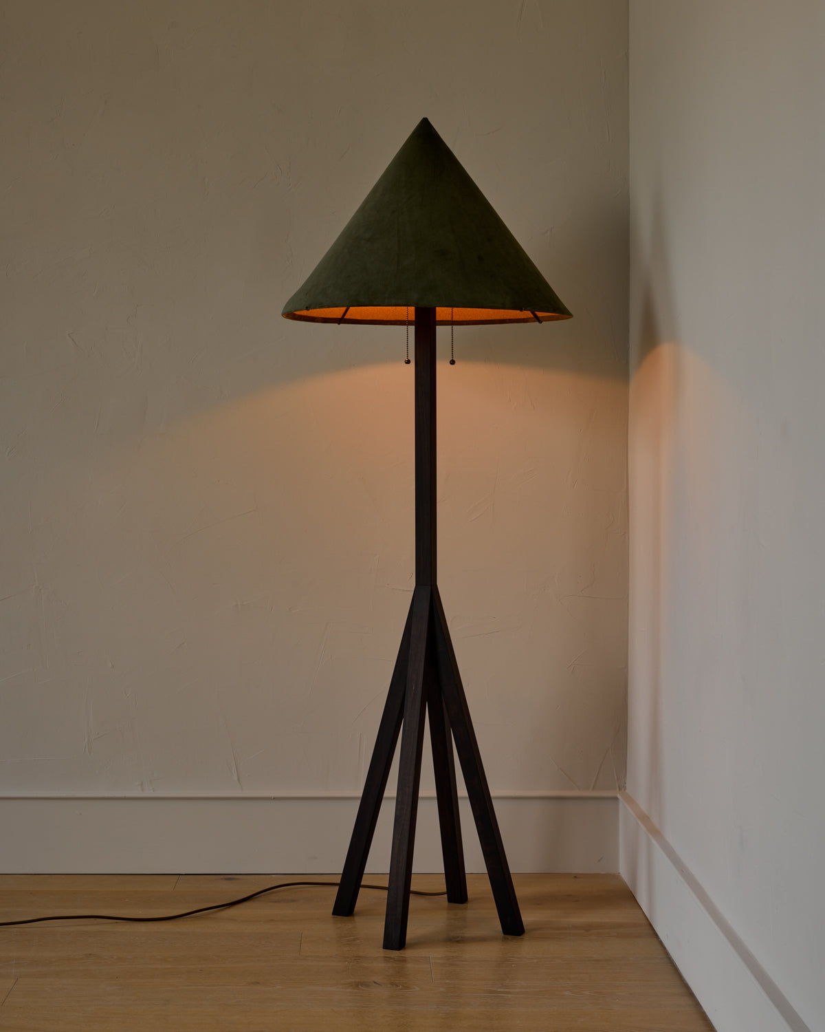 Anouck Floor Lamp - Dark Wash Maple