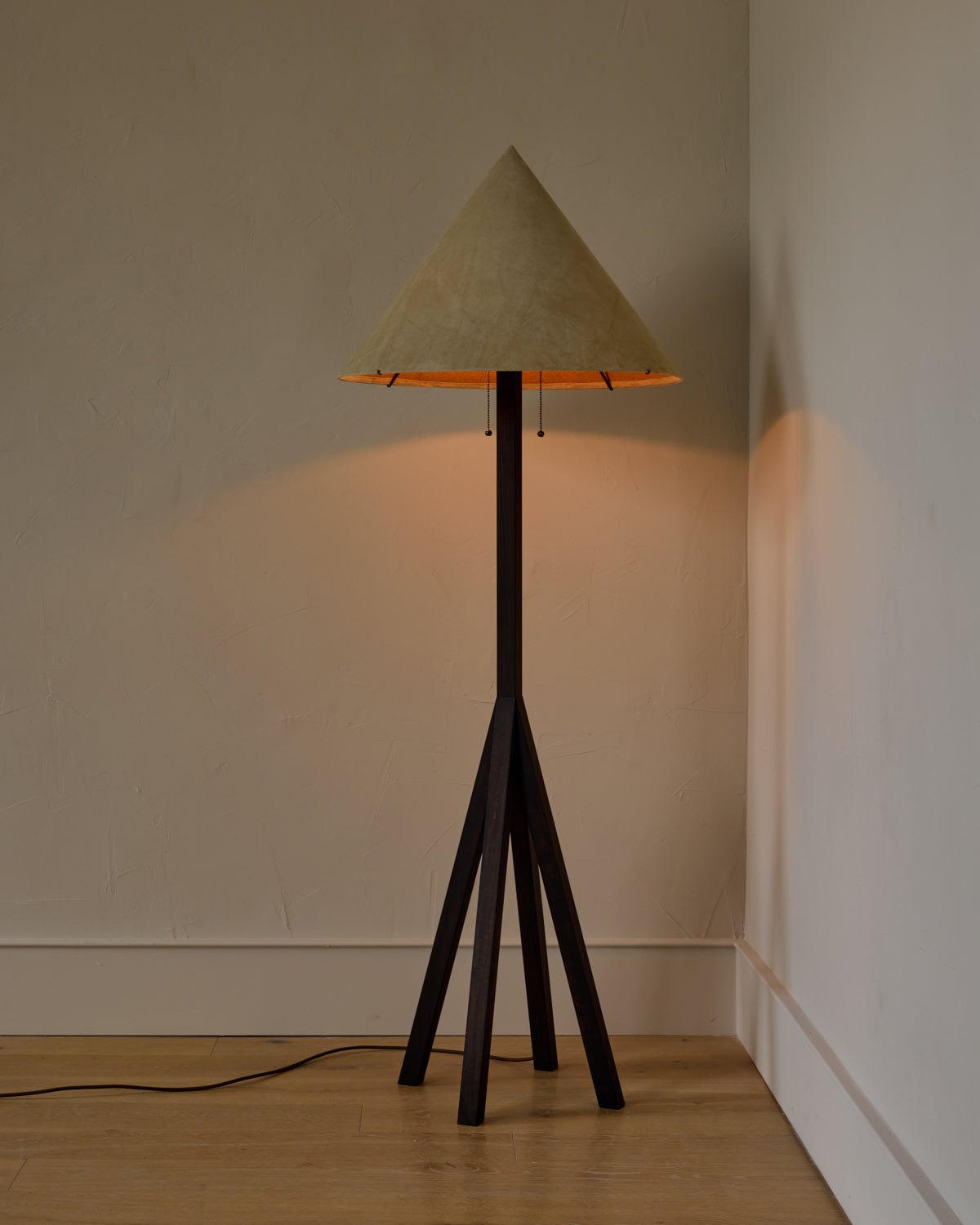 Anouck Floor Lamp - Dark Wash Maple
