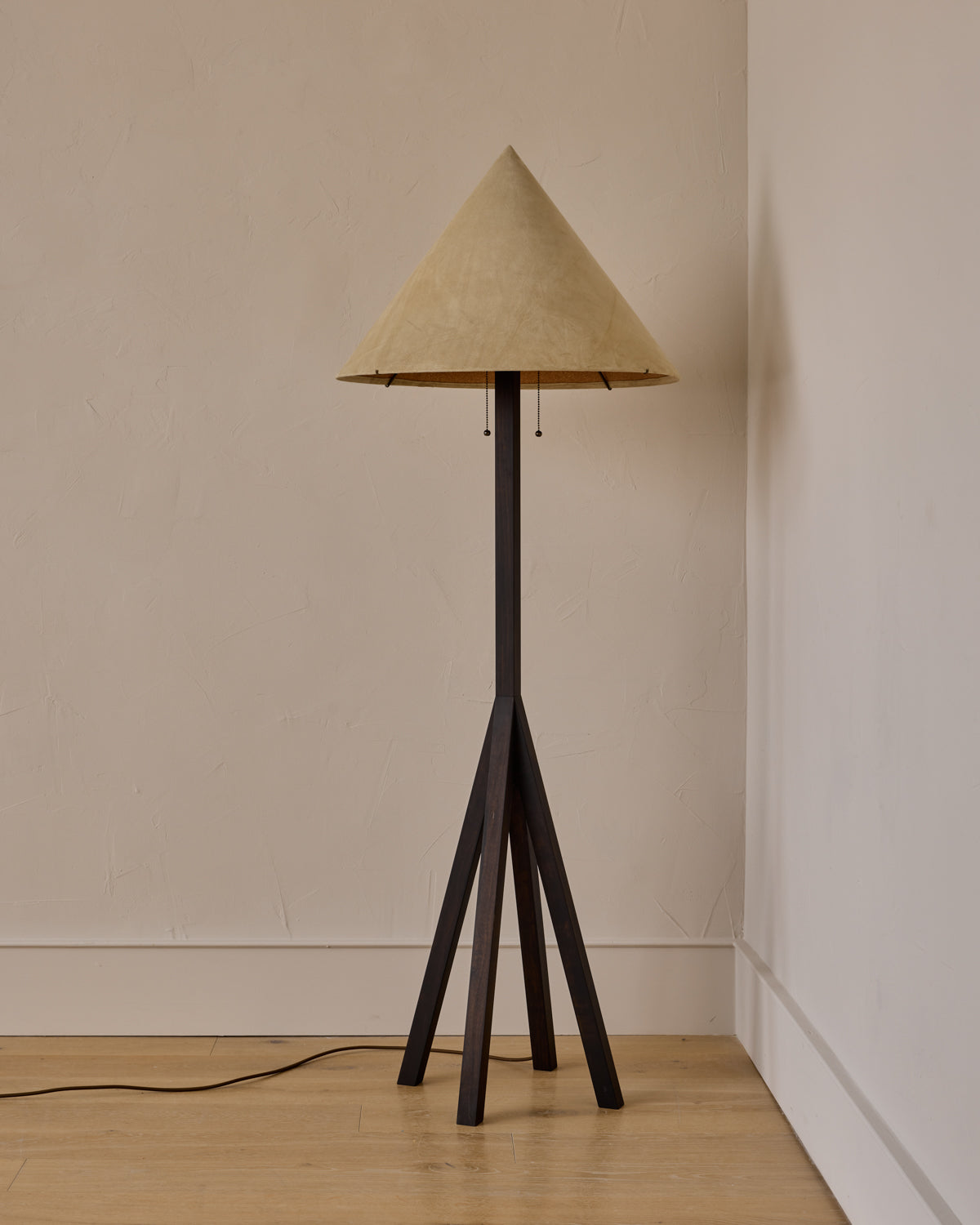 Anouck Floor Lamp - Dark Wash Maple