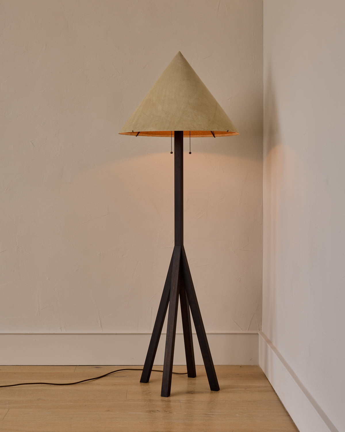 Anouck Floor Lamp - Dark Wash Maple