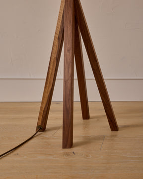 Anouck Floor Lamp - Black Walnut