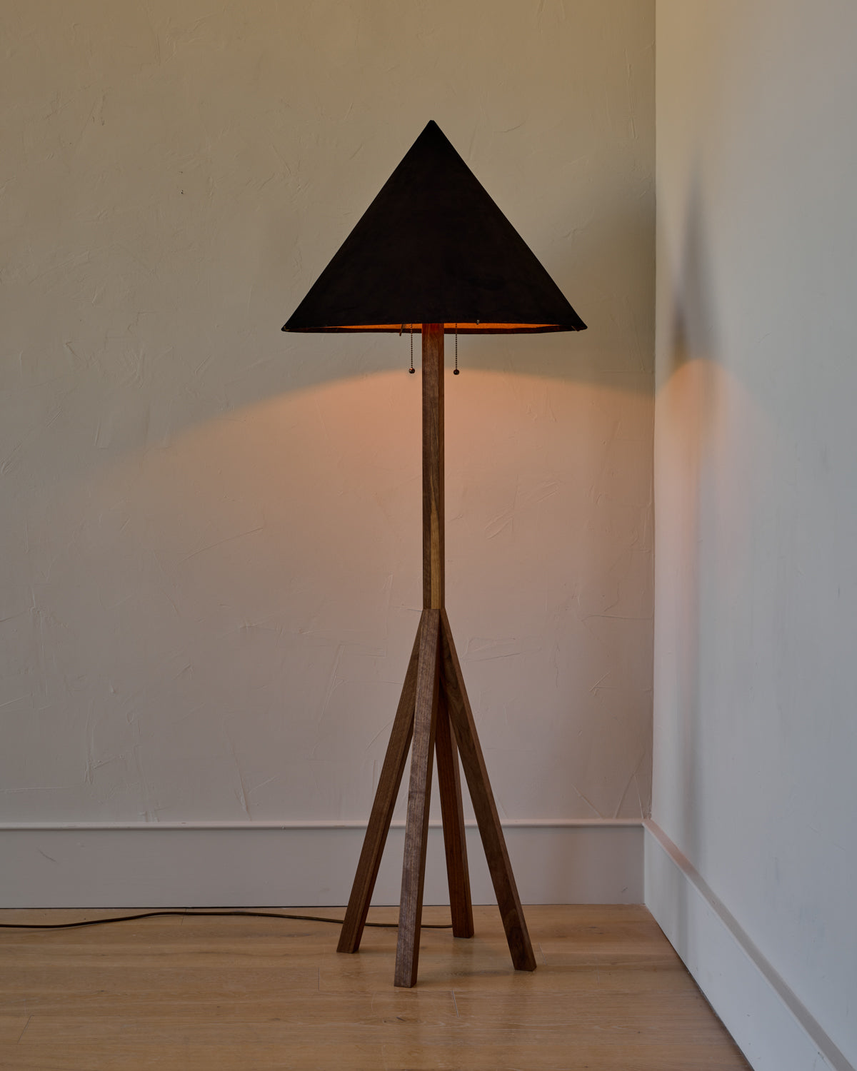 Anouck Floor Lamp - Black Walnut