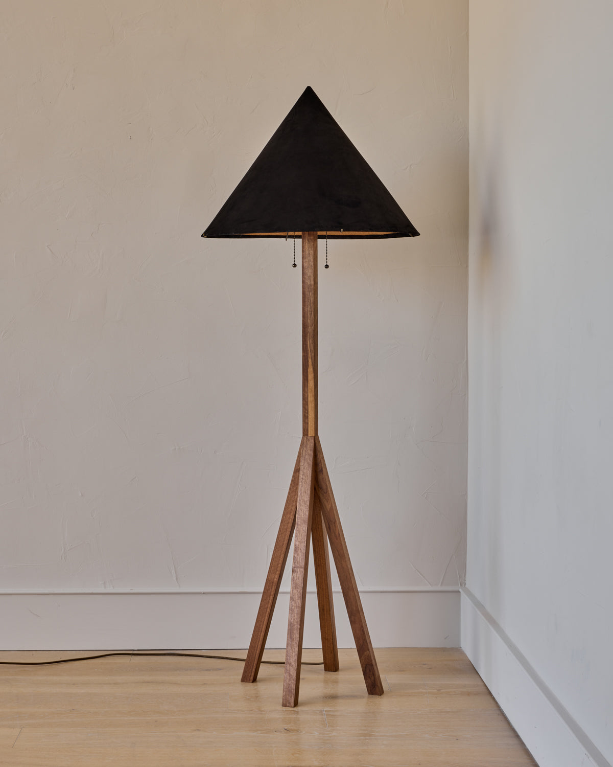 Anouck Floor Lamp - Black Walnut