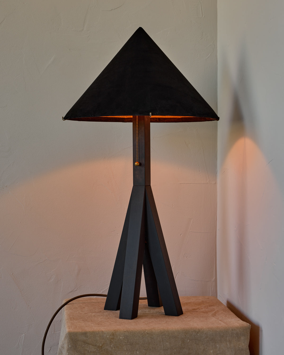 Anouck Table Lamp - Dark Wash Maple
