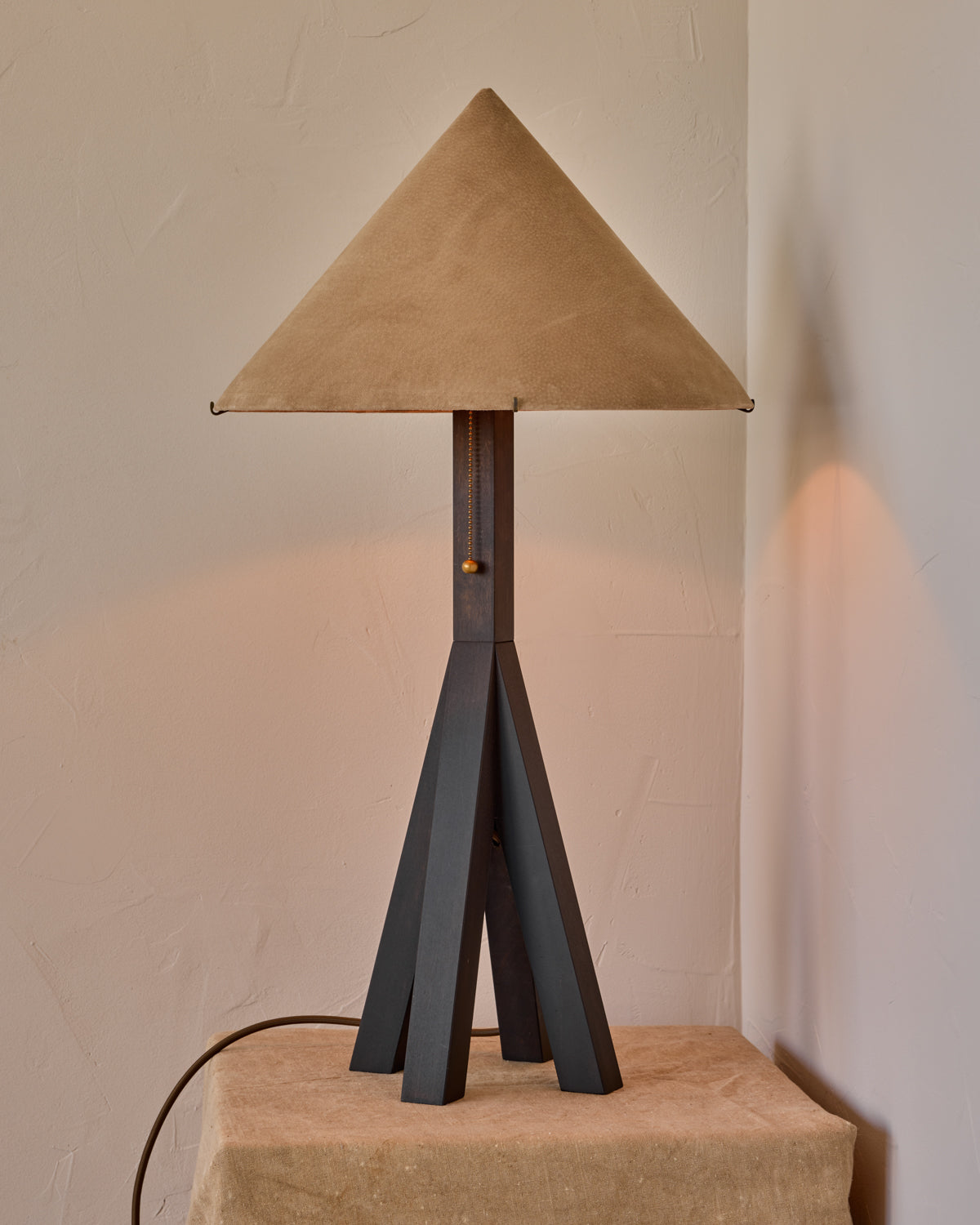 Anouck Table Lamp - Dark Wash Maple