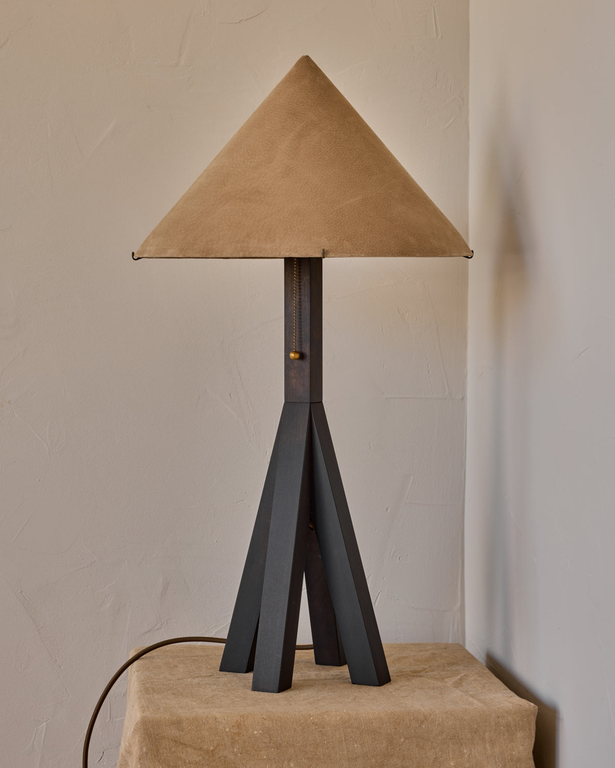 Anouck Table Lamp - Dark Wash Maple