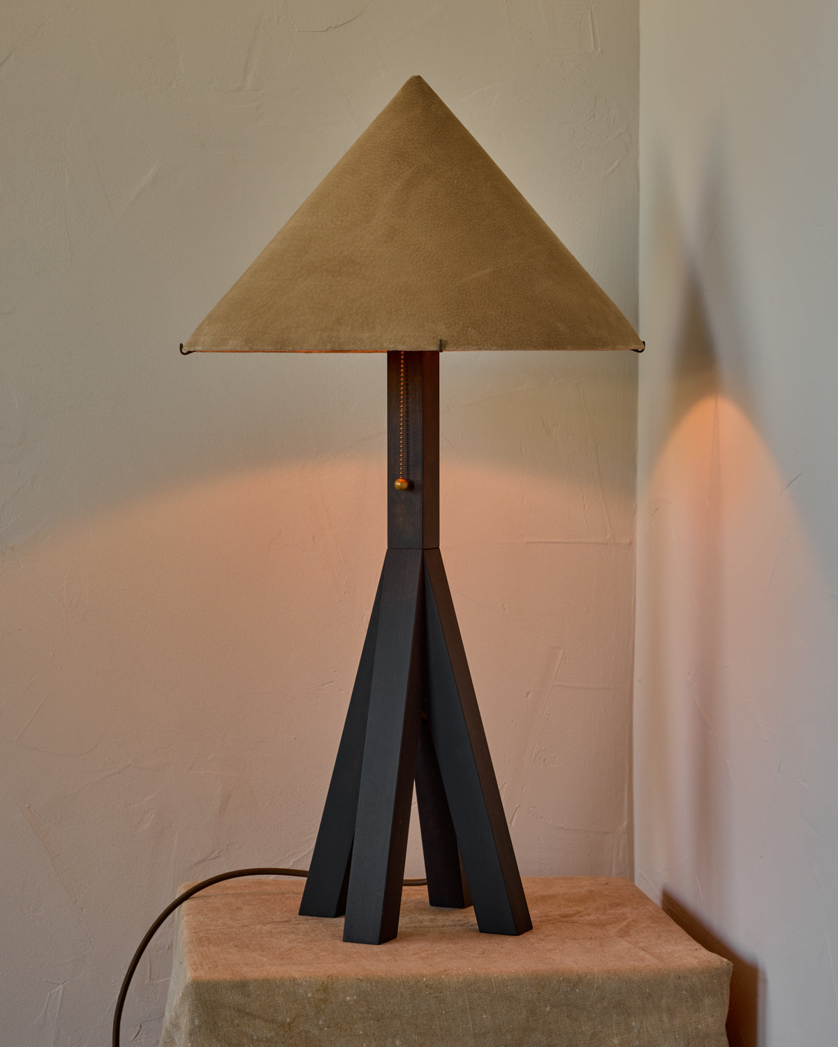 Anouck Table Lamp - Dark Wash Maple