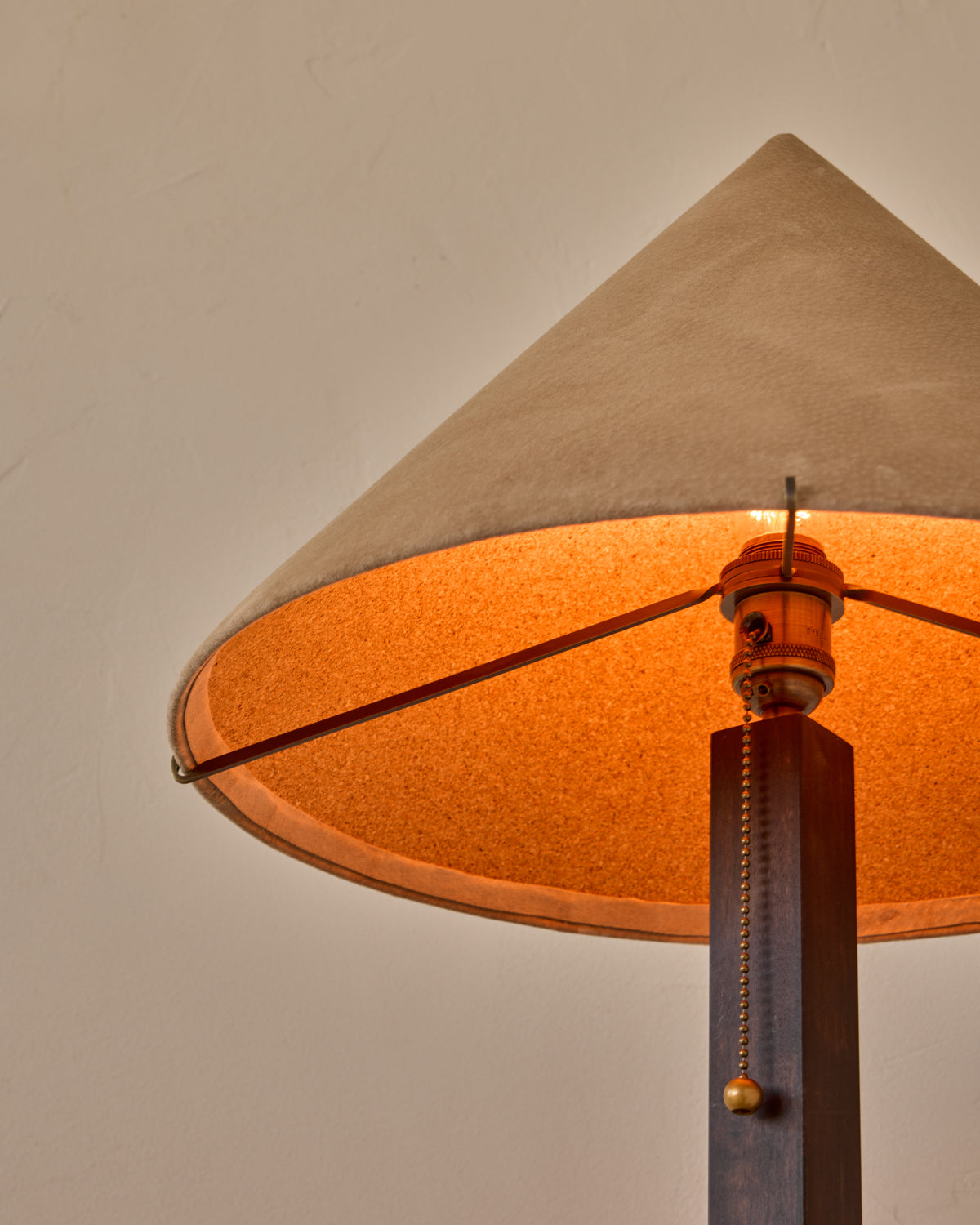 Anouck Table Lamp - Dark Wash Maple