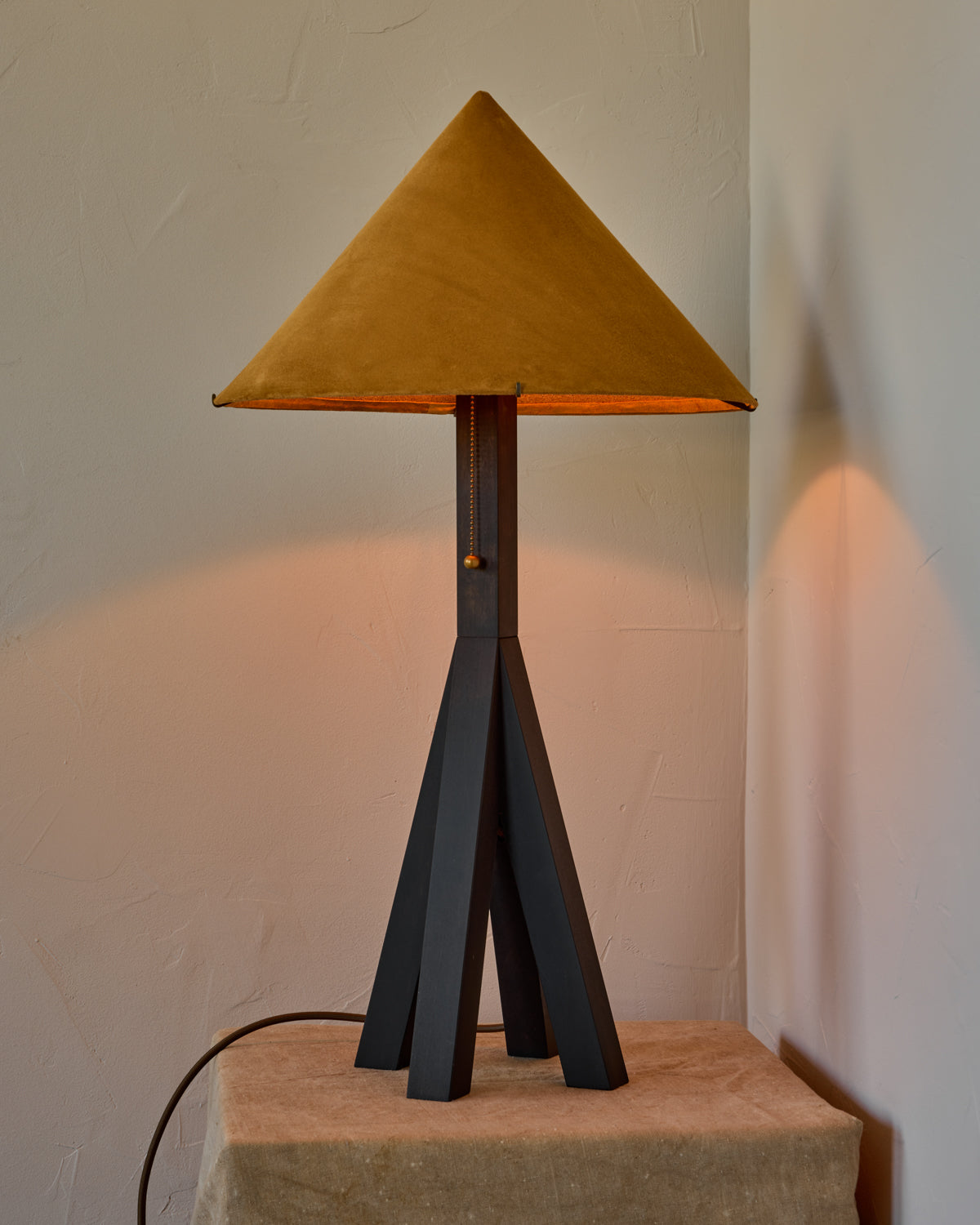 Anouck Table Lamp - Dark Wash Maple