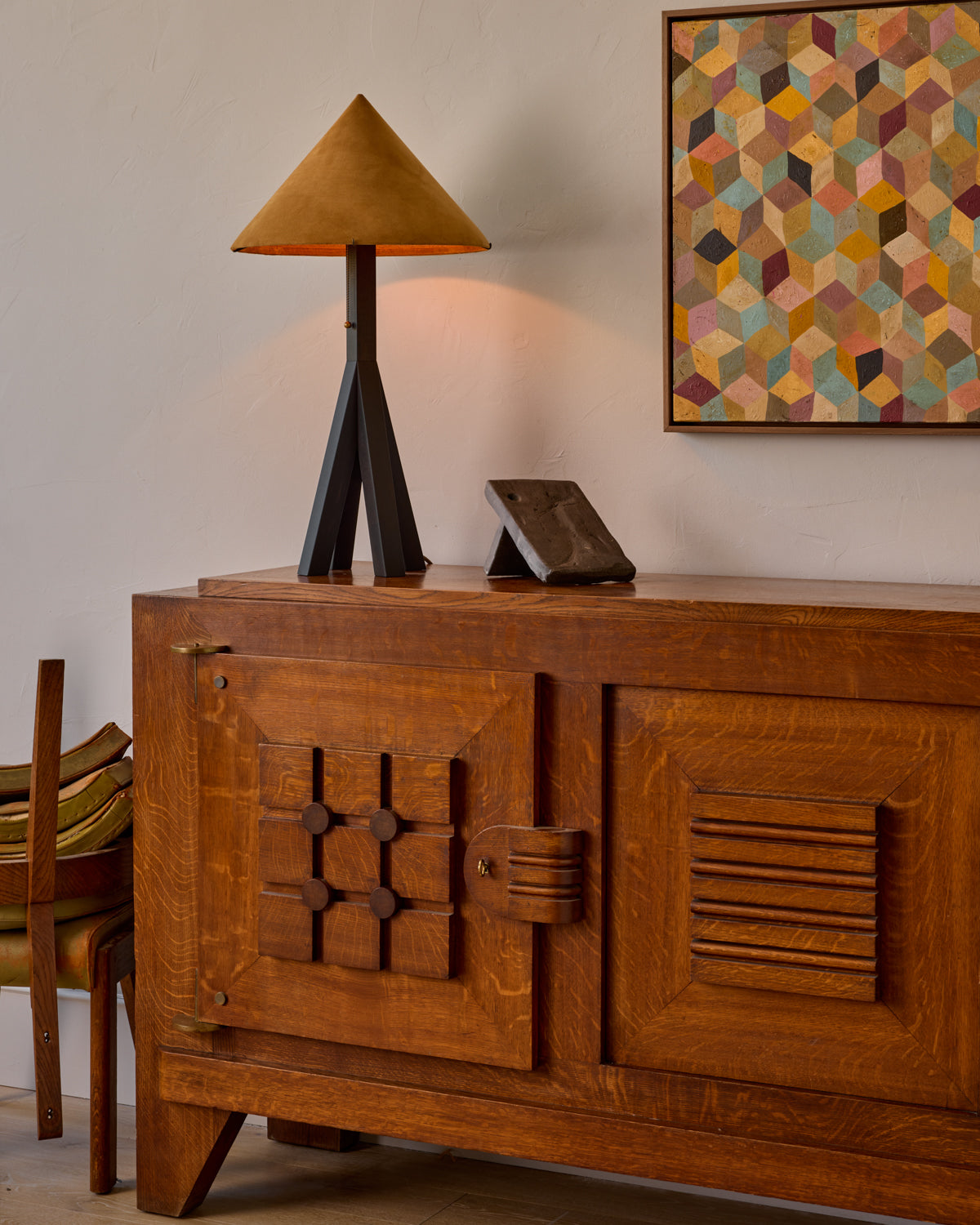 Anouck Table Lamp - Black Walnut