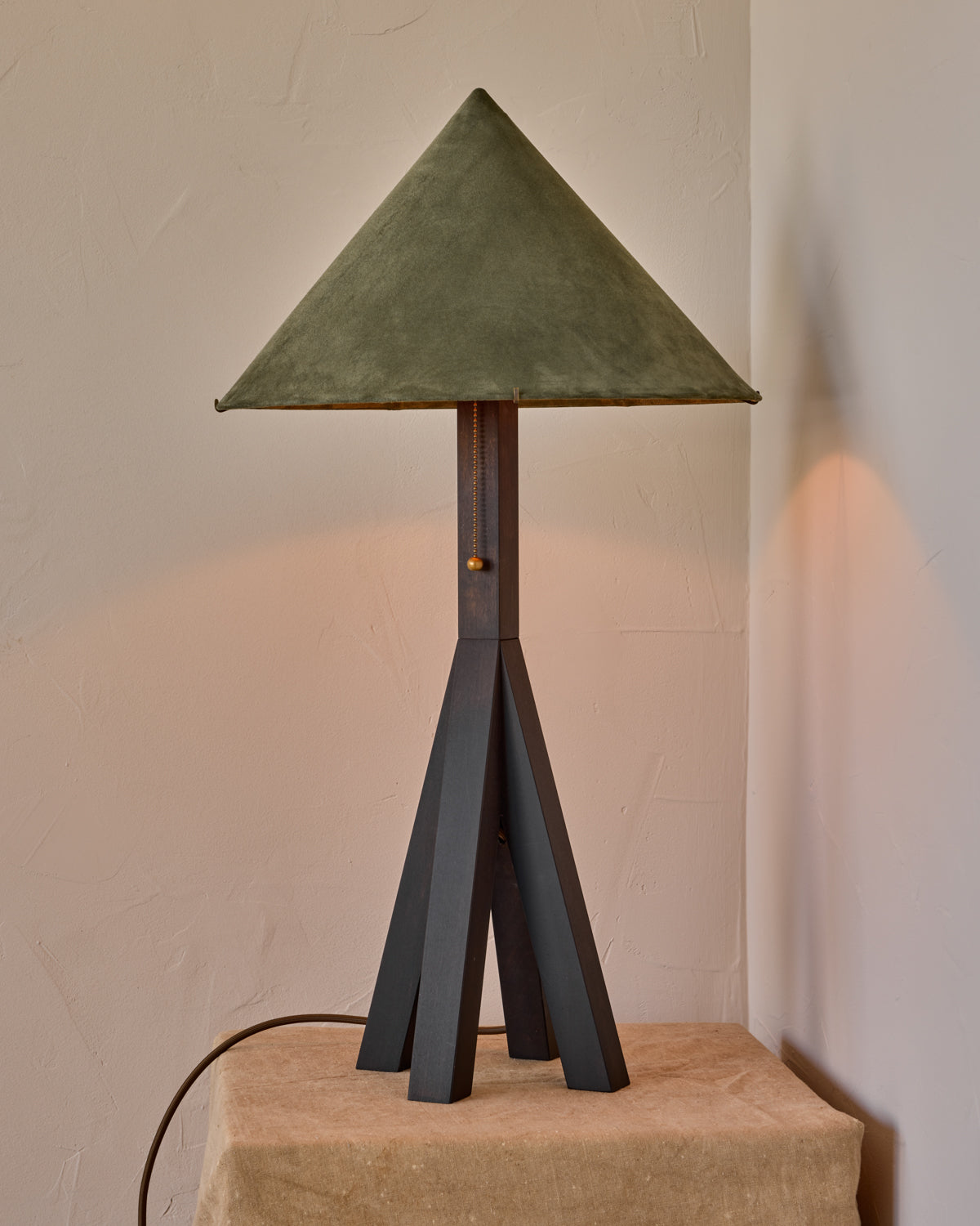 Anouck Table Lamp - Dark Wash Maple
