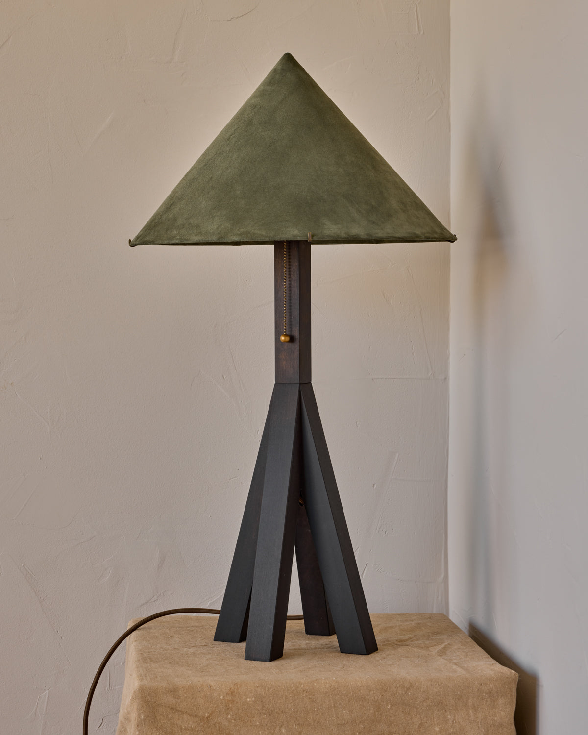Anouck Table Lamp - Dark Wash Maple