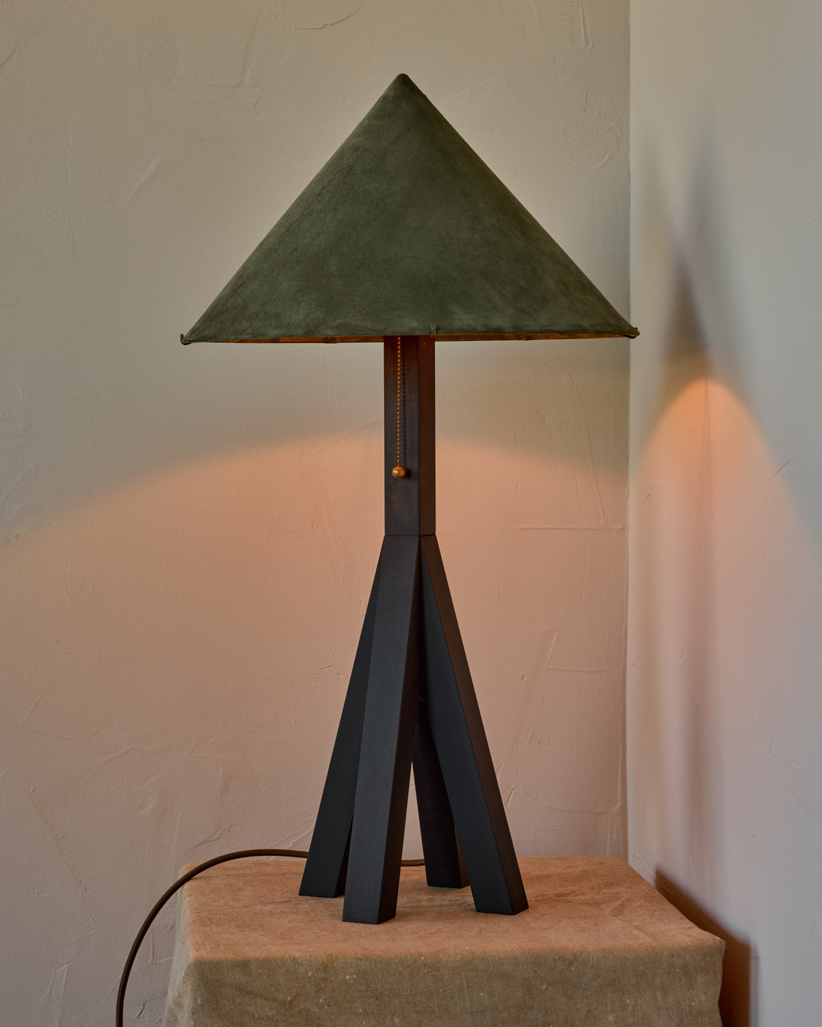 Anouck Table Lamp - Dark Wash Maple