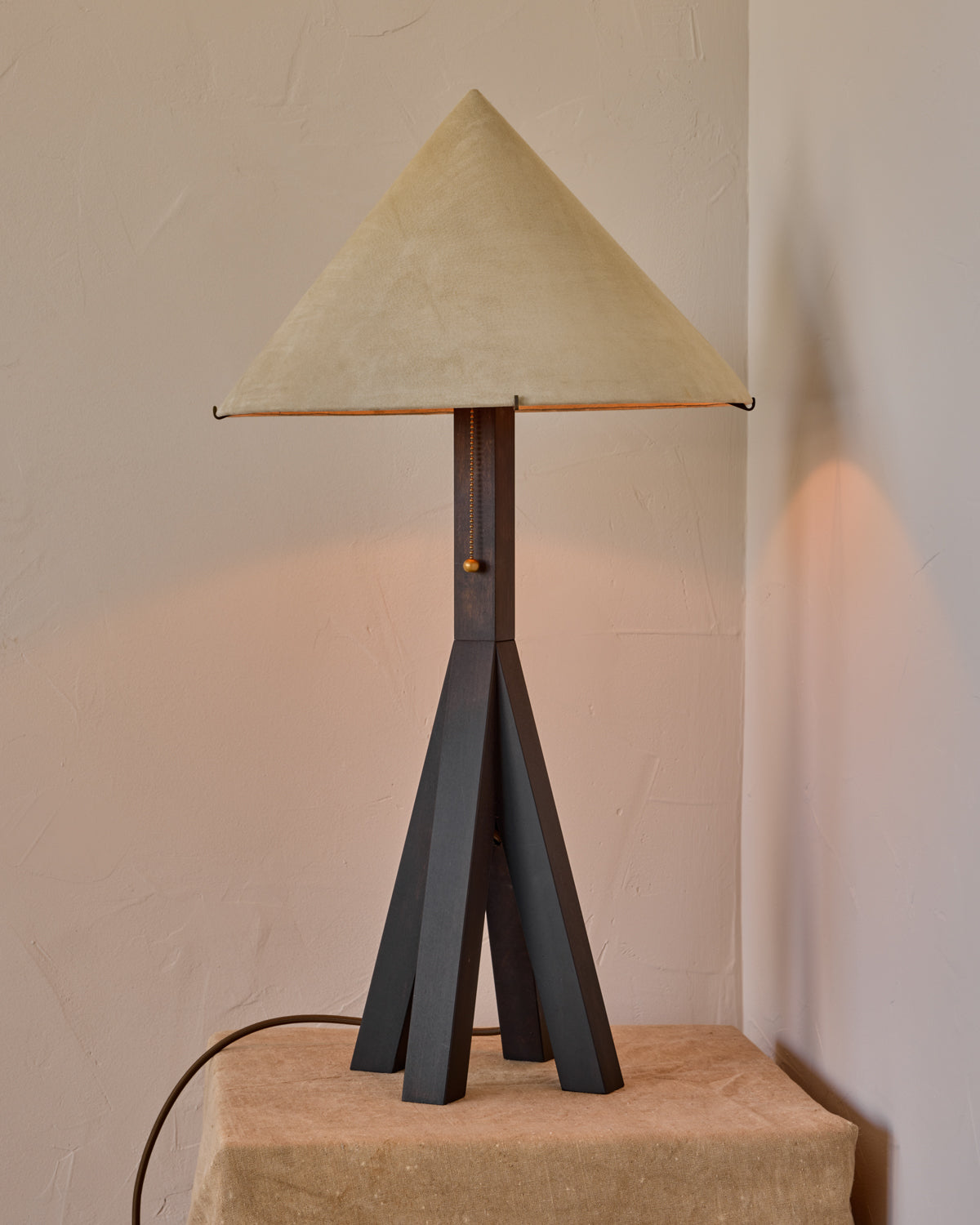 Anouck Table Lamp - Dark Wash Maple