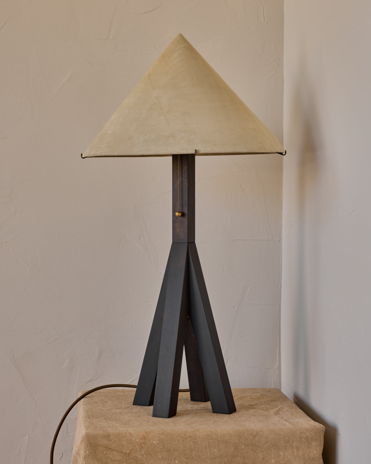 Anouck Table Lamp - Dark Wash Maple