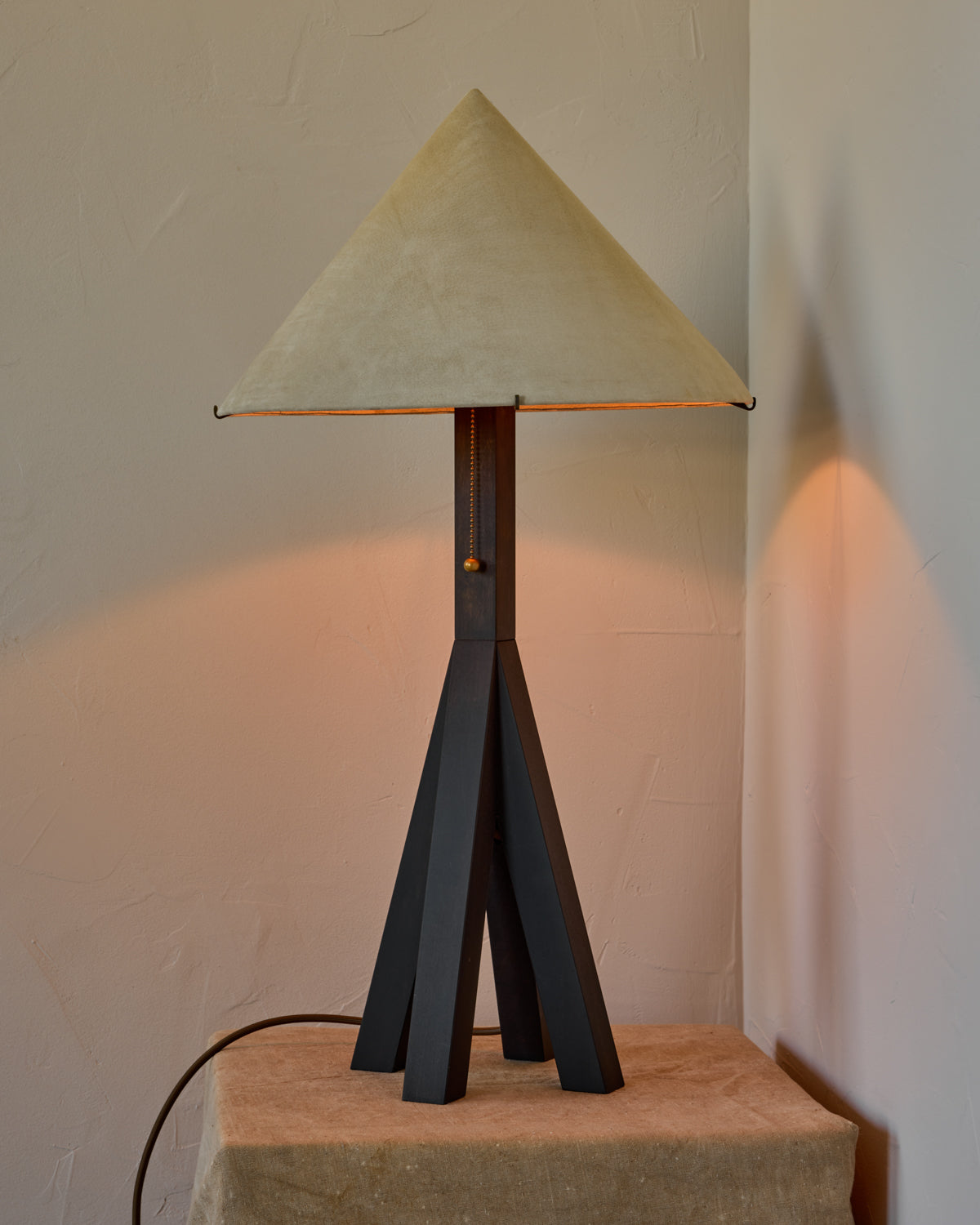 Anouck Table Lamp - Dark Wash Maple