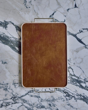 Bennett Leather Tray - Cognac