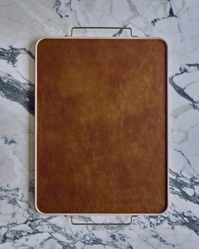 Bennett Leather Tray - Cognac