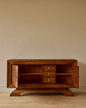 1940s French Oak Credenza
