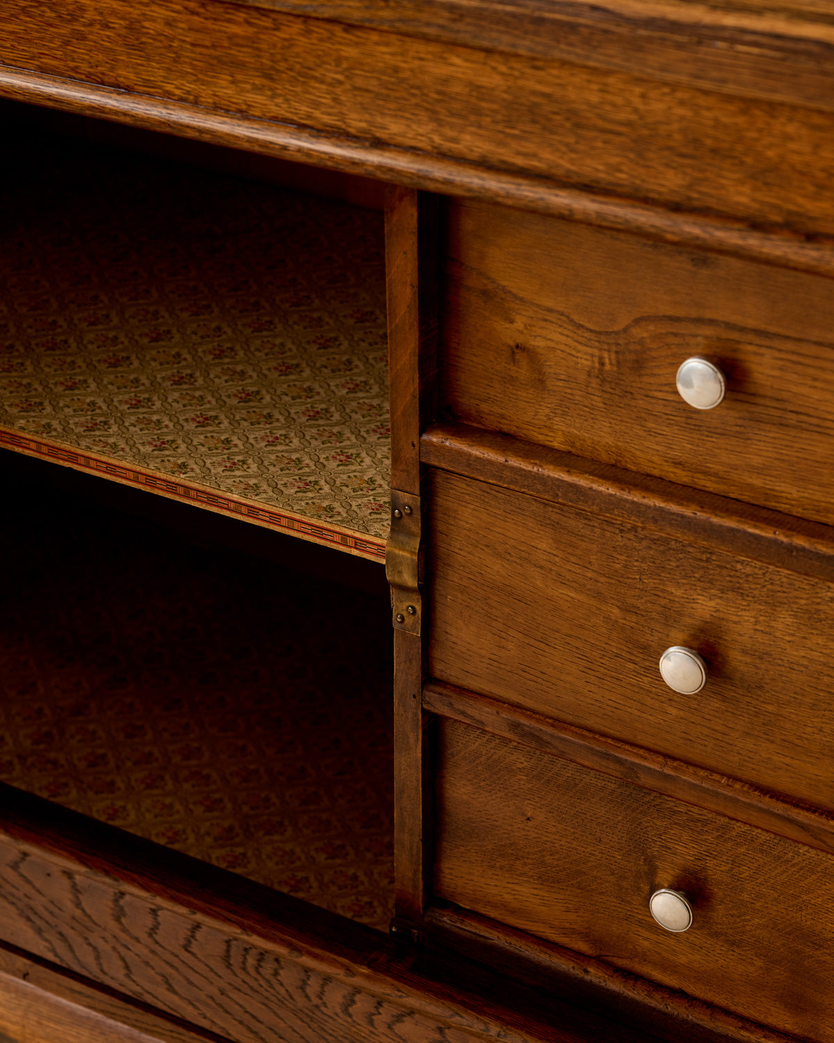 1940s French Oak Credenza