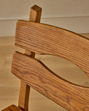 Pair of 1960s Oak Brutalist Lounge Chairs by Dittman & Co