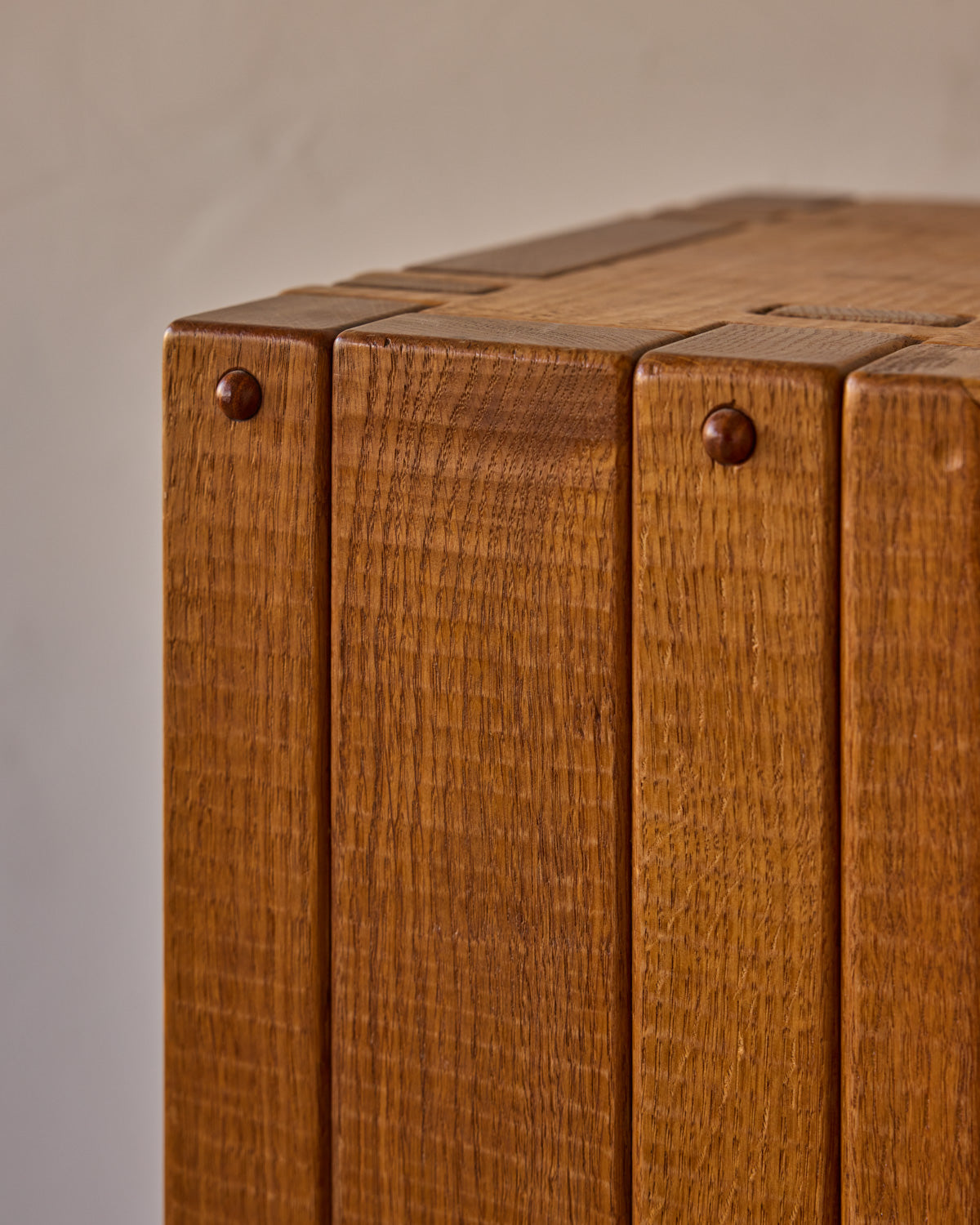1970s Italian Glazed Oak Credenza by Giuseppe Rivadossi