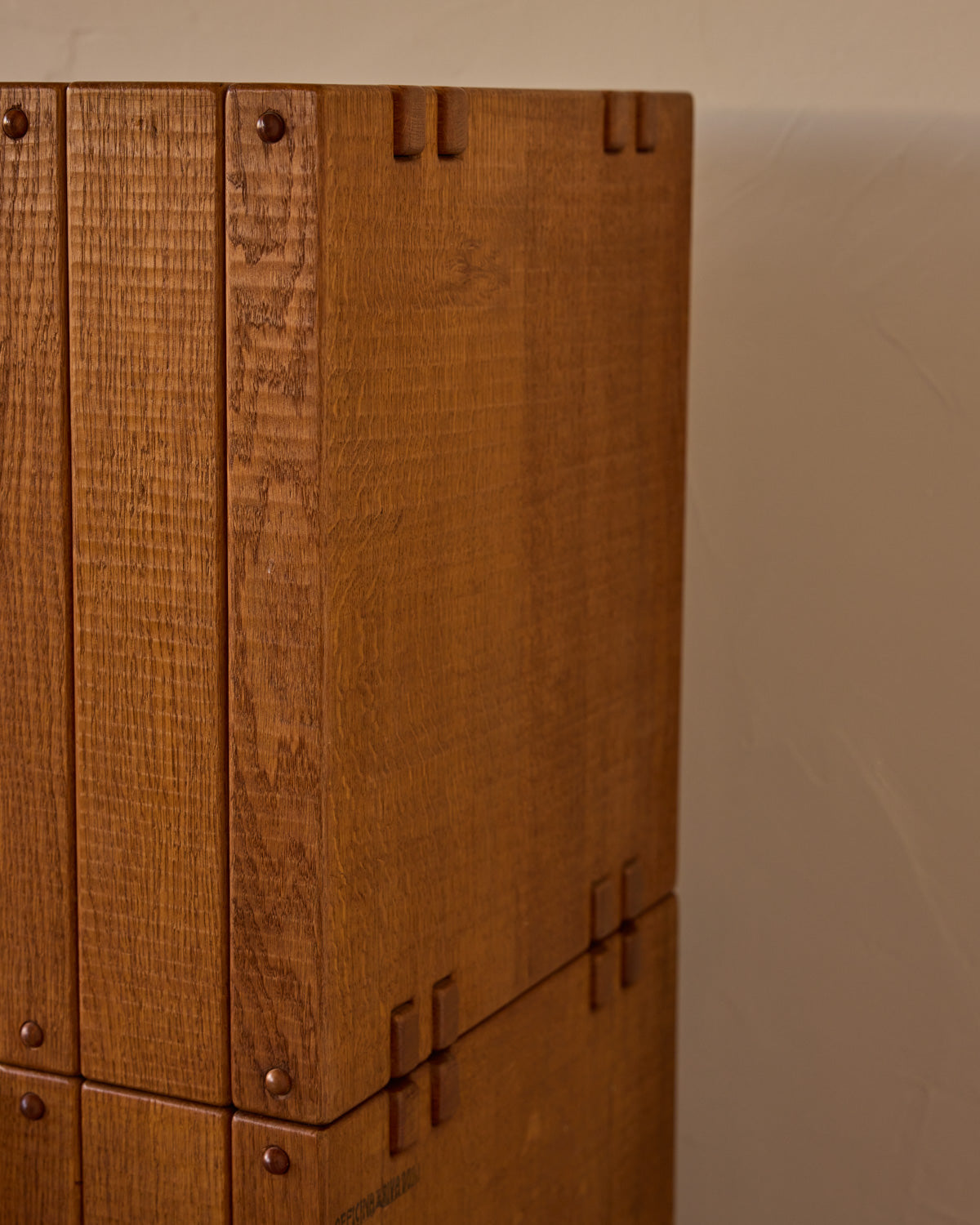 1970s Italian Glazed Oak Credenza by Giuseppe Rivadossi