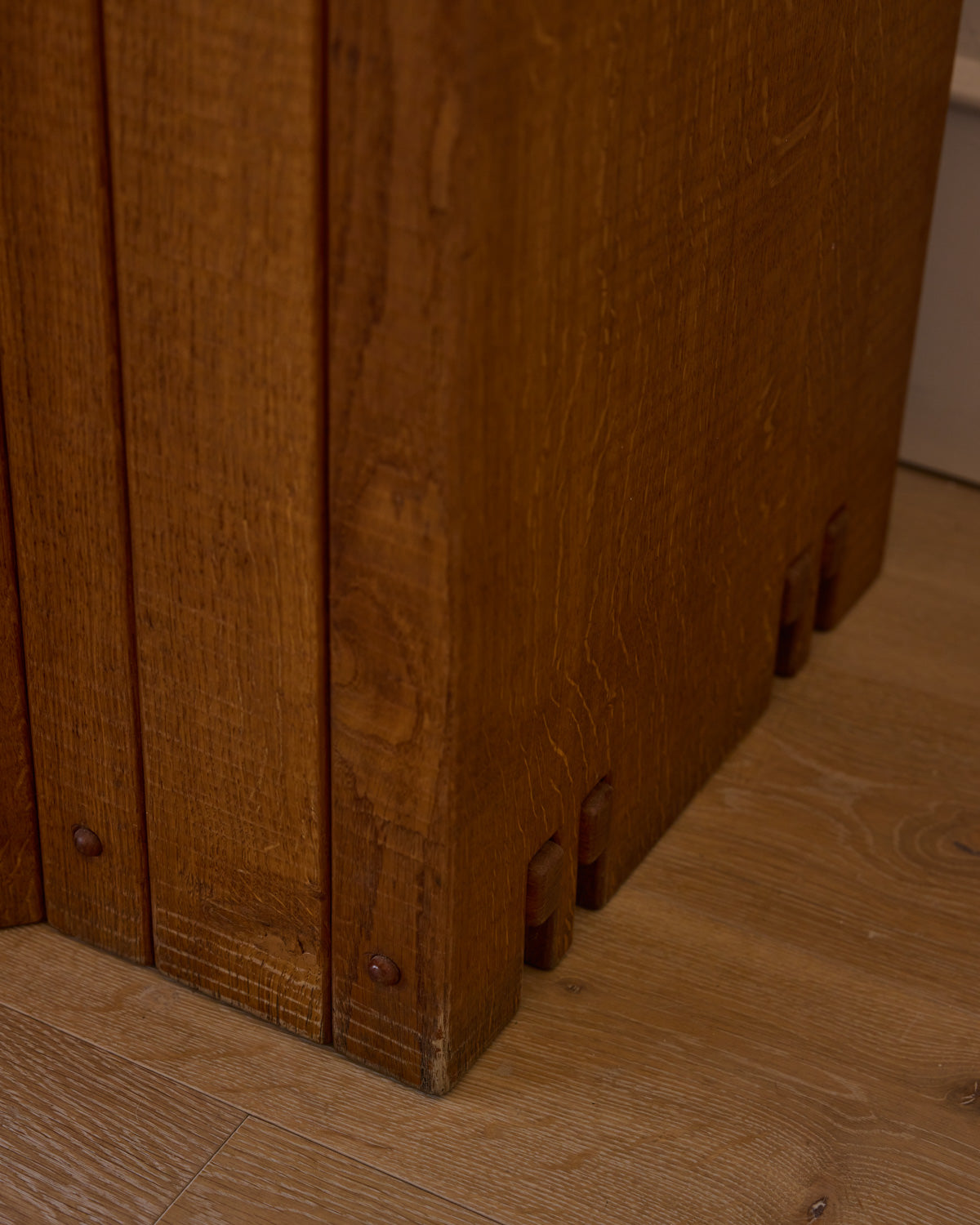 1970s Italian Glazed Oak Credenza by Giuseppe Rivadossi