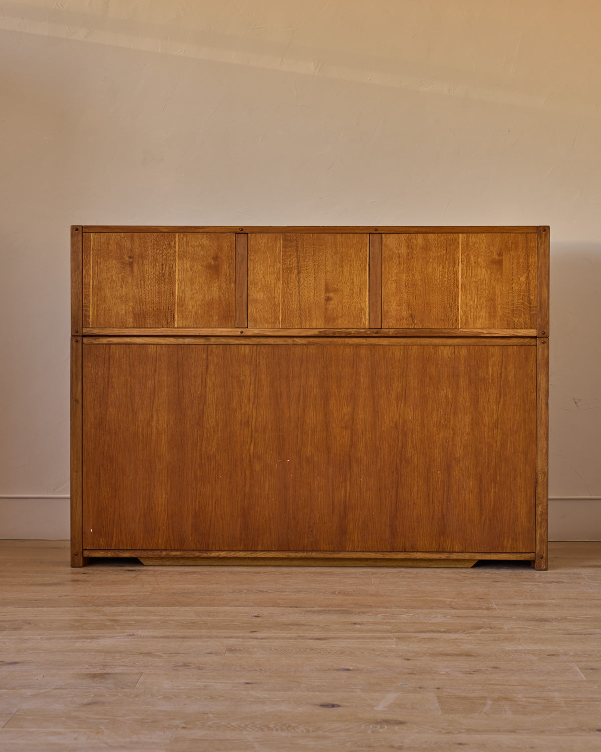 1970s Italian Glazed Oak Credenza by Giuseppe Rivadossi