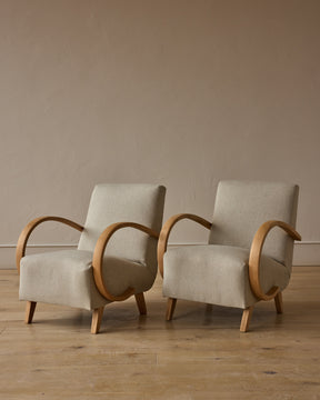 Pair of Mid-Century Jindrich Halabala Style Bentwood Chairs