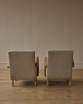 Pair of Mid-Century Jindrich Halabala Style Bentwood Chairs