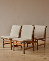 Set of 1960s Oak Lounge Chairs by Børge Mogensen