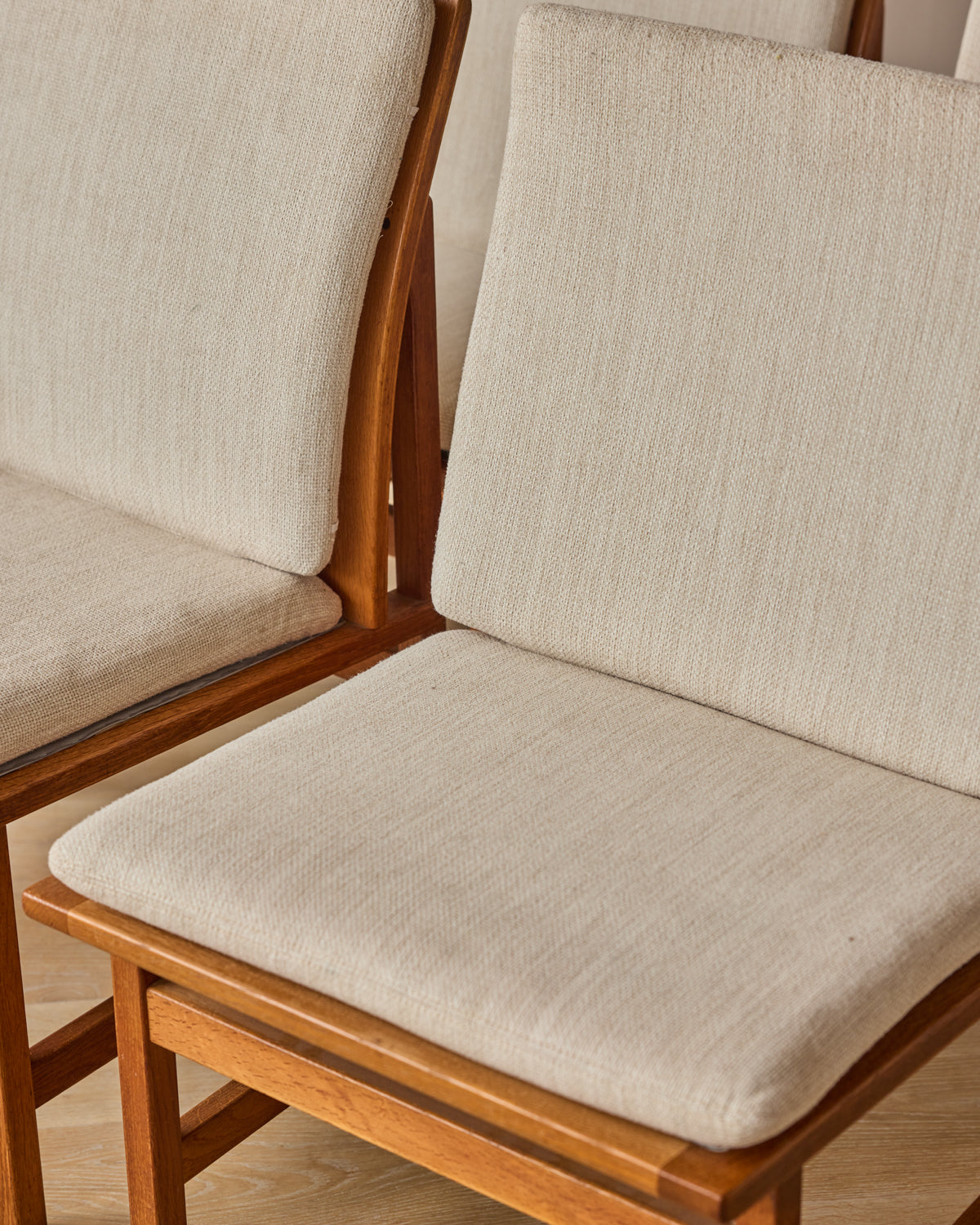 Set of 1960s Oak Lounge Chairs by Børge Mogensen
