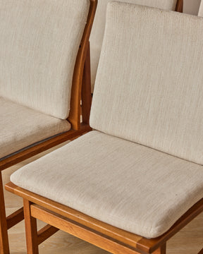 Set of 1960s Oak Lounge Chairs by Børge Mogensen