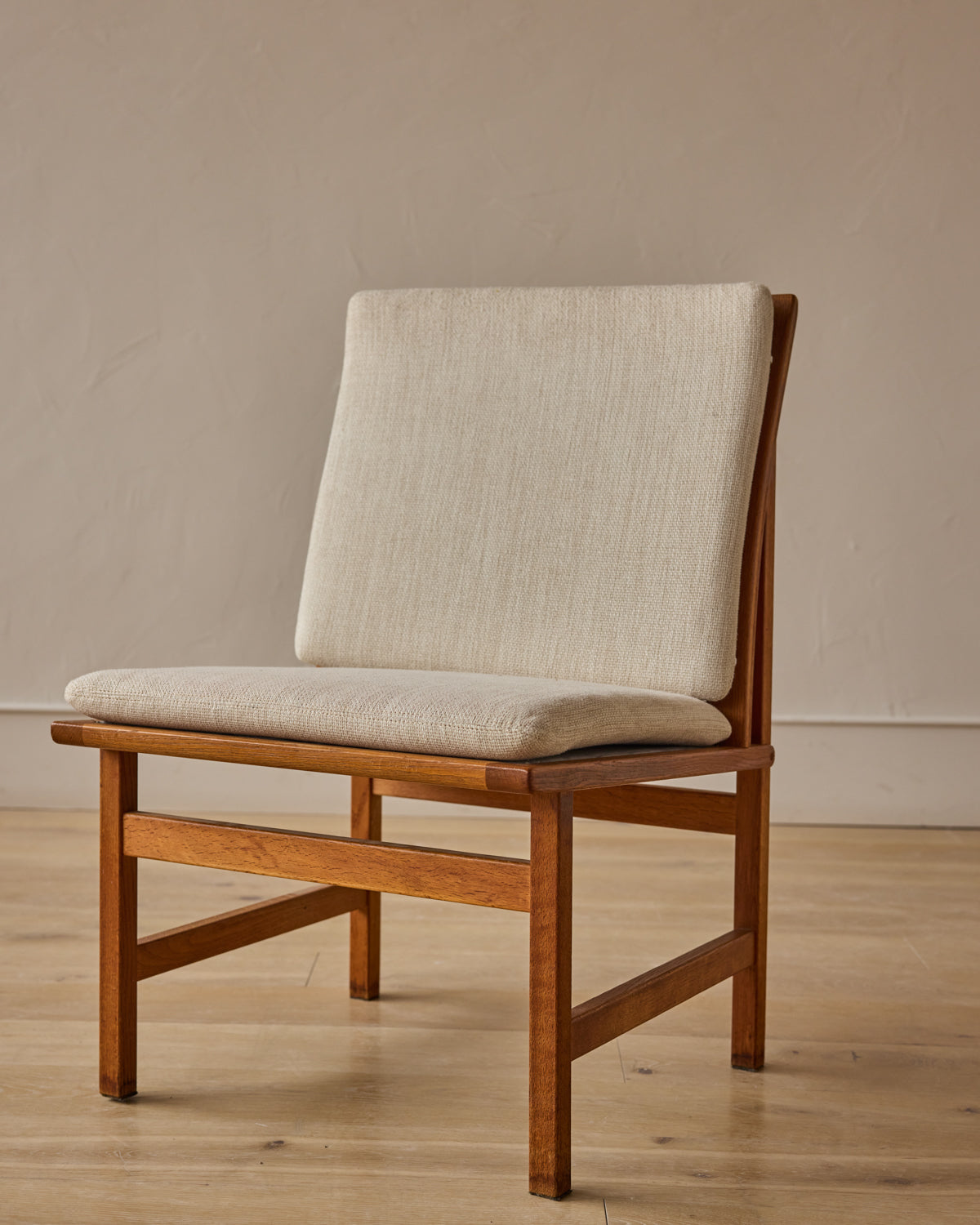 Set of 1960s Oak Lounge Chairs by Børge Mogensen