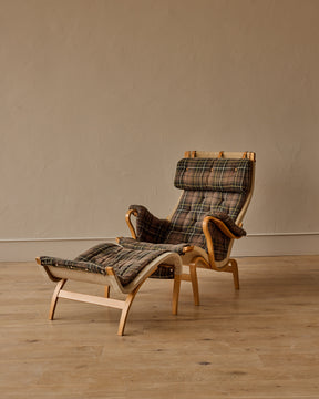 Bruno Mathsson Pernilla Armchair + Footstool by DUX