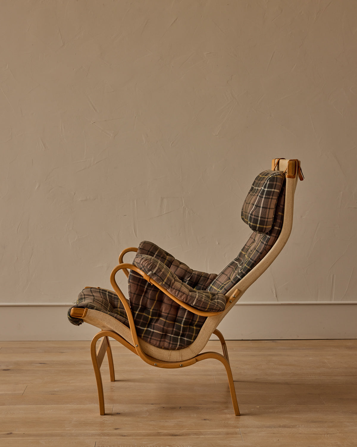 Bruno Mathsson Pernilla Armchair + Footstool by DUX